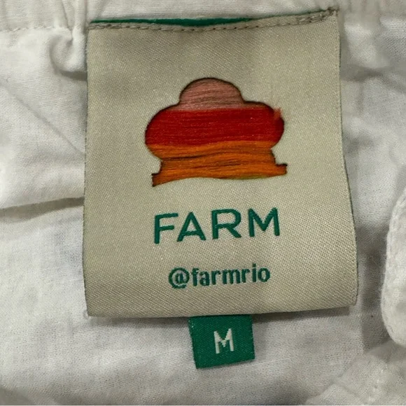 Farm Rio Blue Flowers Long Sleeve Crop Top size Medium - Picture 8 of 12